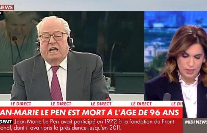 la mort de Jean-Marie Le Pen vue par CNews