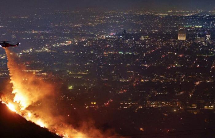 Images impressionnantes des incendies à Los Angeles