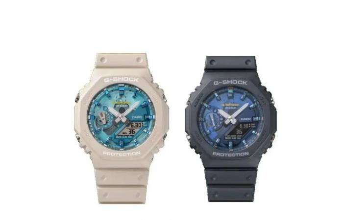 Les montres Casio de la série GA-2100 devraient lancer des modèles squelettiques à cadran bleu au printemps