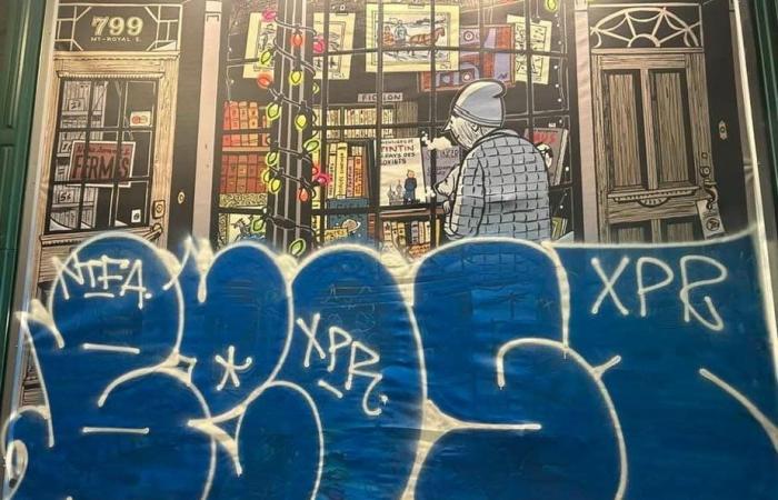 Avenue du Mont-Royal | Une fresque murale du caricaturiste Michel Rabagliati vandalisée