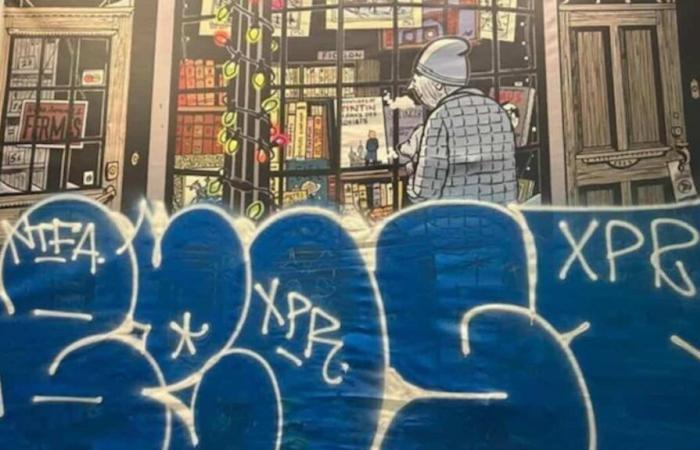 La murale de Paul, héros du caricaturiste québécois Michel Rabagliati, vandalisée à Montréal