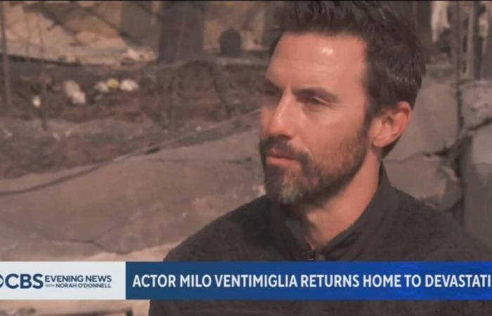 Milo Ventimiglia revient sur les lieux de l’incendie pour voir ce qu’il reste de sa maison