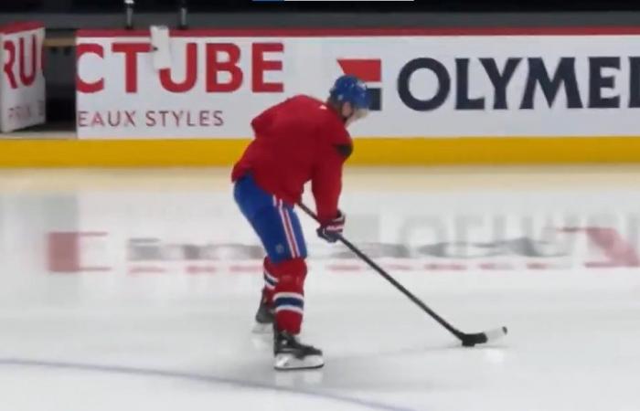 Patrik Laine a patiné ce matin au Centre Bell