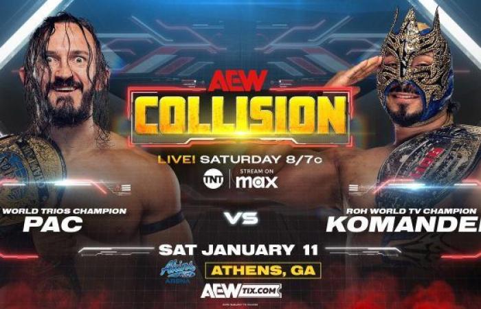 PAC contre Komander et plus ajoutés à la collision 1/11 AEW, carte mise à jour