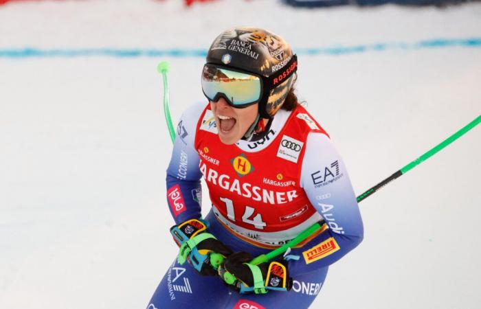 Brignone remporte son premier titre éprouvant en descente alors que Vonn étourdit le monde