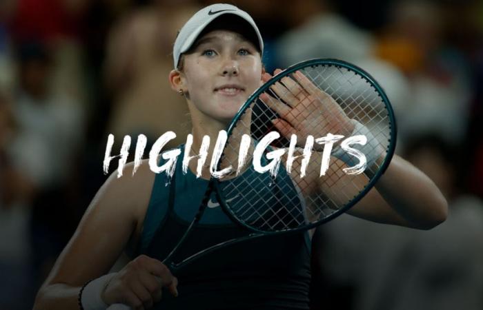 Open d’Australie | Mirra Andreeva, 17 ans et toujours pressée : Les moments forts de son premier tour – Tennis Vidéo