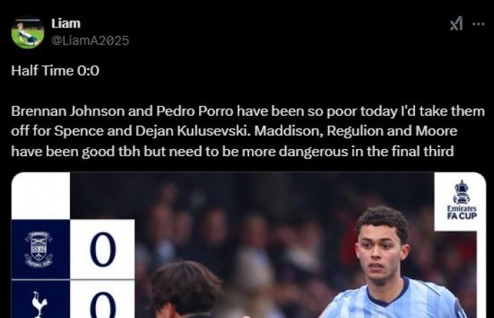 Pedro Porro « doit être libéré » alors que les fans de Tottenham déchirent la star contre Tamworth