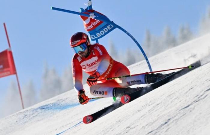 Loïc Meillard en tête après le premier tour du géant d’Adelboden