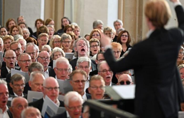 Début de la région de Drachten du grand chœur hollandais Johannes de Heer