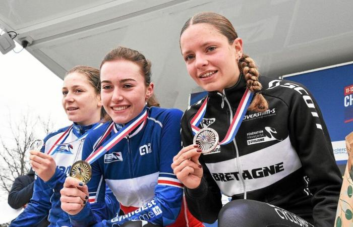 Lison Desprez, le bronze et les regrets lors des championnats de France U19 de cyclo-cross à Pontchâteau