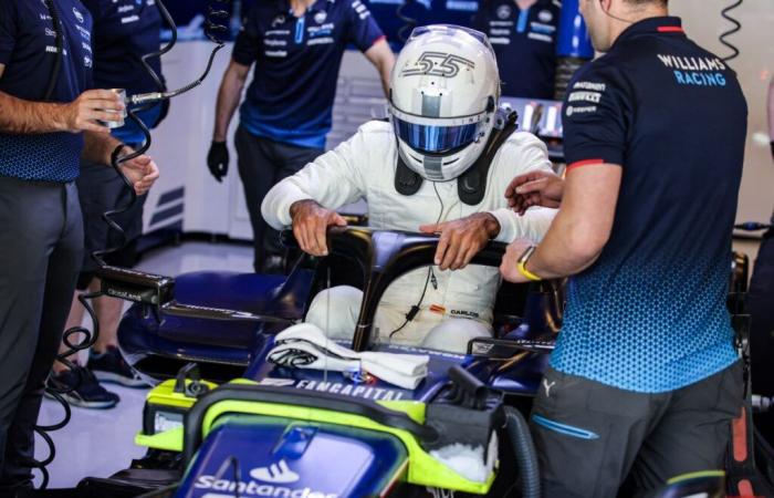 Premier jour de Carlos Sainz avec Williams