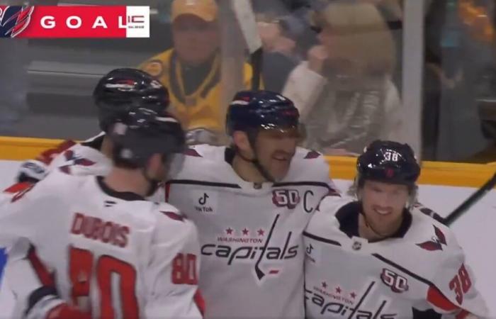 20e saison consécutive de 20 buts ou plus pour Alex Ovechkin