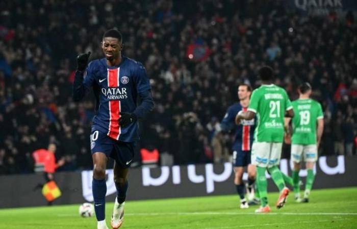 PSG dominates Saint-Etienne thanks to a double from Ousmane Dembélé