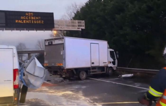 plusieurs accidents ont eu lieu sur l’A25 et l’A26