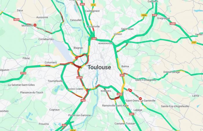 En direct : plusieurs bouchons dans l’ouest de Toulouse ce lundi soir