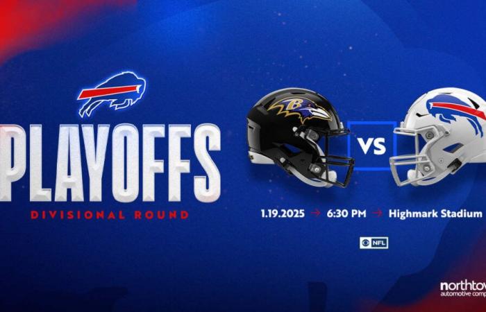 Les Buffalo Bills accueilleront les Baltimore Ravens à 18h30 le dimanche 19 janvier