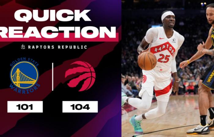 Réaction rapide : Warriors 101, Raptors 104