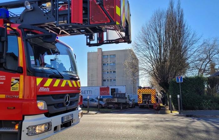 incendie dans un immeuble en construction