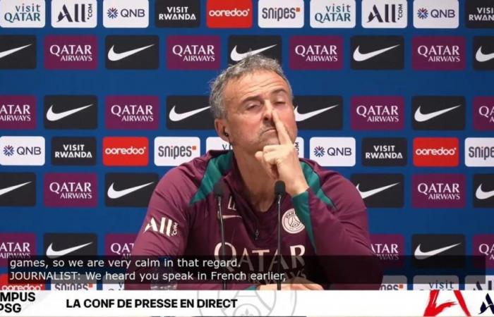 Luis Enrique prédit ironiquement quand il tiendra une conférence de presse en français : « Avant ma dixième année !