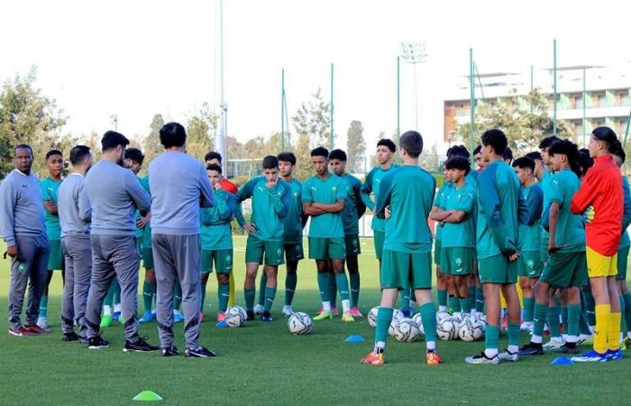 la sélection marocaine U16 en stage de préparation à Salé