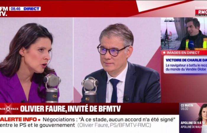 un peu frustrée, Apolline de Malherbe s’en prend à Olivier Faure, l’entretien interrompu