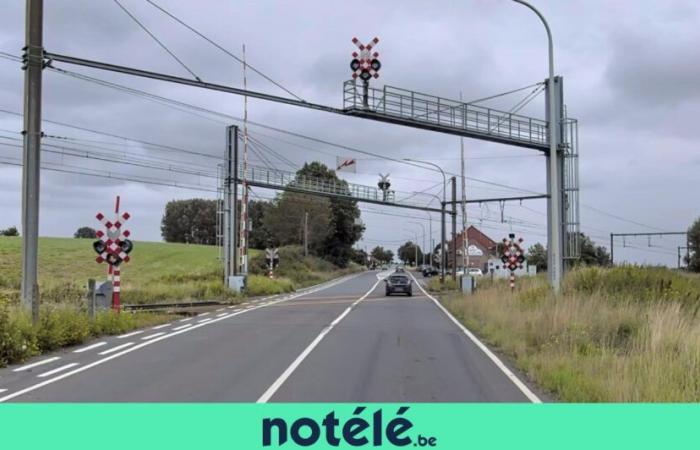 the Chaussée de Tournai level crossing closed for 48 hours