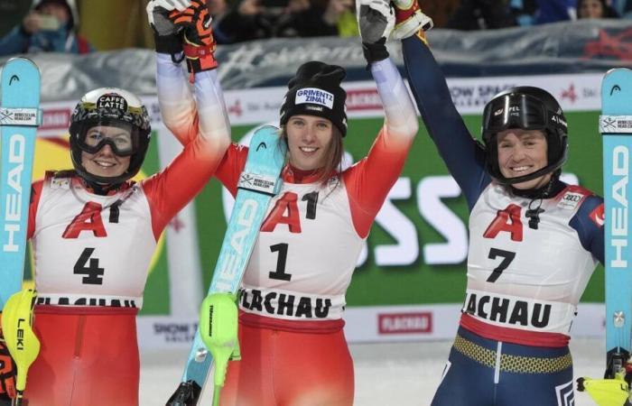 Camille Rast remporte le slalom devant Wendy Holdener