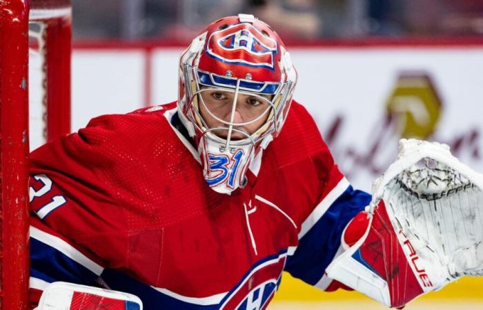 Carey Price ne pense même pas à remettre son équipement tellement il est en mauvais état