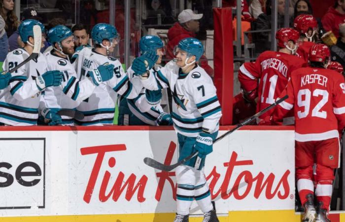 Les Sharks mettent fin à la séquence des Red Wings