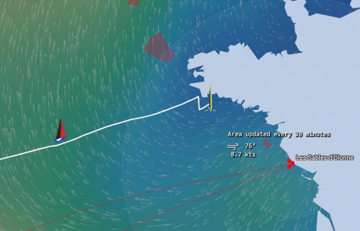 Les finishers du Vendée Globe affrontent la navigation au près dans le petit air