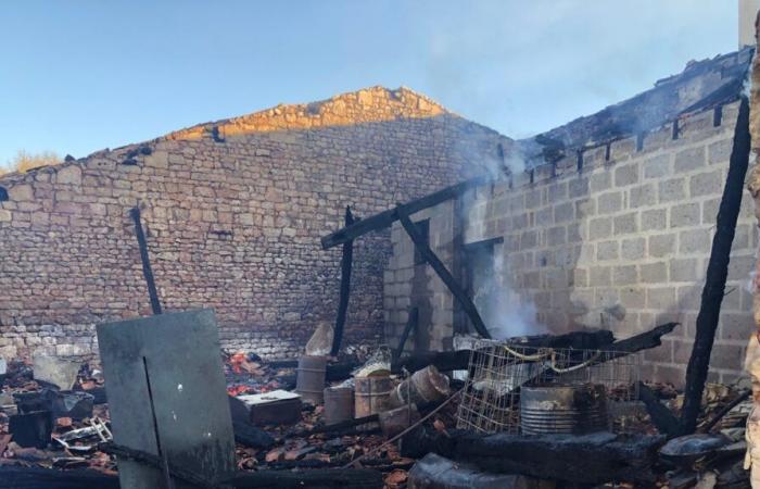 incendie dans une grange près de Melle