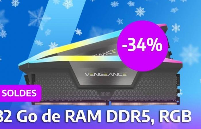 prix cassé pour le kit RAM DDR5 RGB Corsair Vengeance 32 Go !