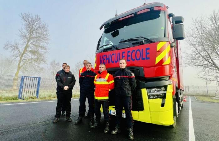 les pompiers de Seine-Maritime disposent de leur propre école de conduite poids lourds