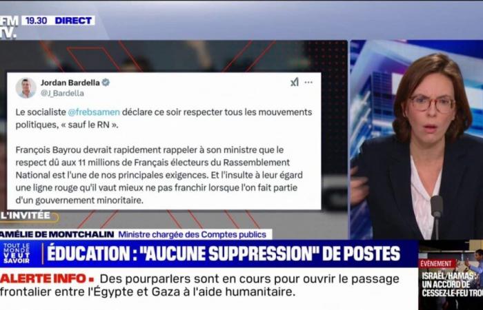 Amélie de Montchalin (minister responsible for public accounts) reacts to François Rebsamen’s comments on the RN