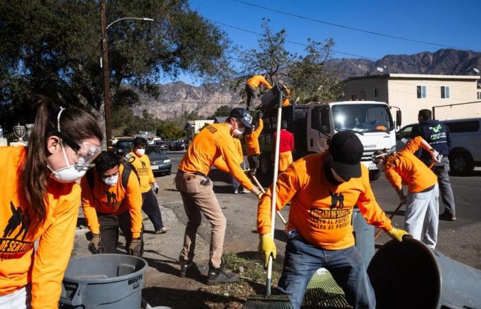 Incendies à Los Angeles | Des bénévoles nettoient les rues jonchées de débris carbonisés