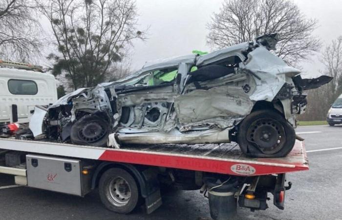 un grièvement blessé et la remorque d’un camion éventrée