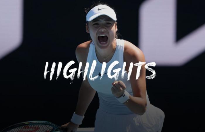 Emma Raducanu – Amanda Anisimova – Temps forts du match – Open d’Australie – Tennis Vidéo