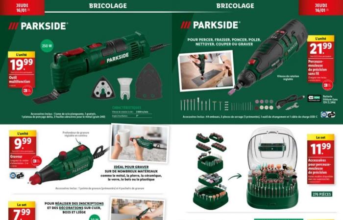 Outils et équipements à prix réduits.