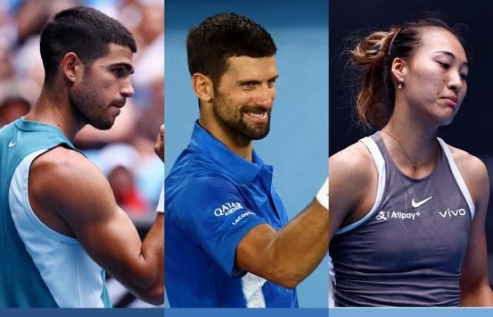 Alcaraz tempête, Djokovic perd un set, Zheng éliminé et Osaka retrouve la forme (Open d’Australie)