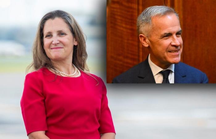 combat à double sens à prévoir entre Chrystia Freeland et Mark Carney