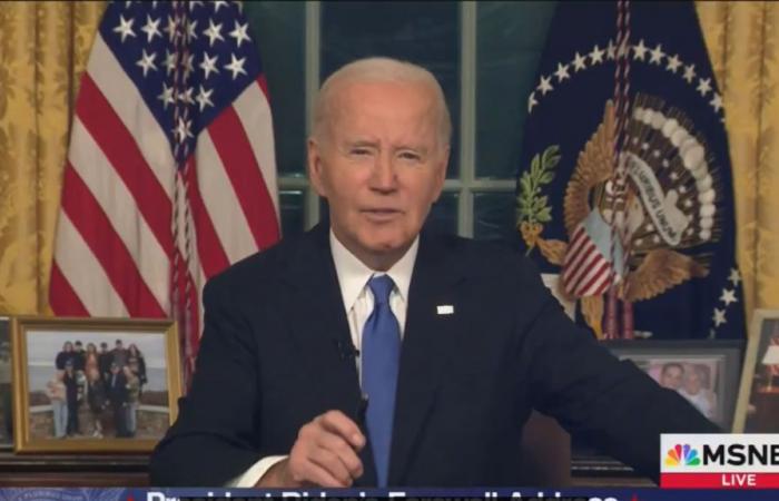 Biden n’épargne pas Trump et met en garde contre « l’oligarchie qui prend forme » dans son dernier discours en tant que président