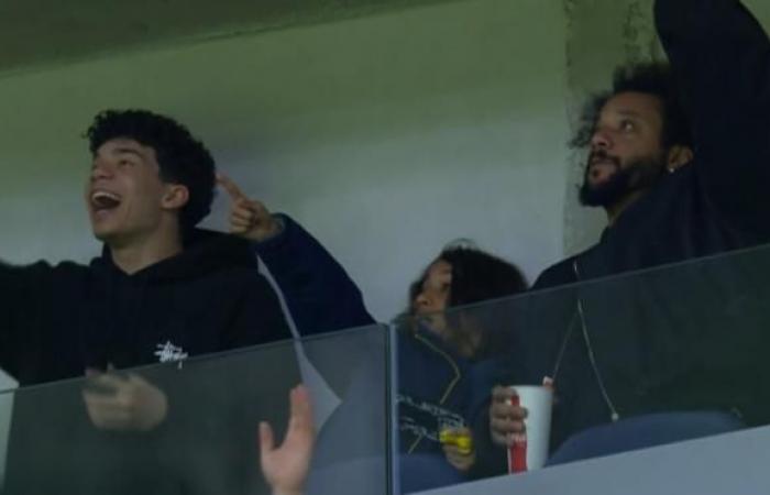 Marcelo, applaudi au Bernabeu lors du match Real Madrid-Celta