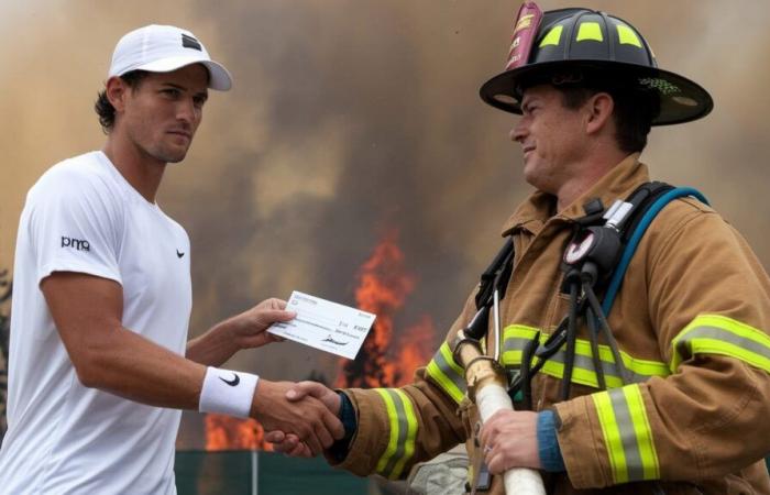 Le beau geste de Taylor Fritz pour les victimes des incendies