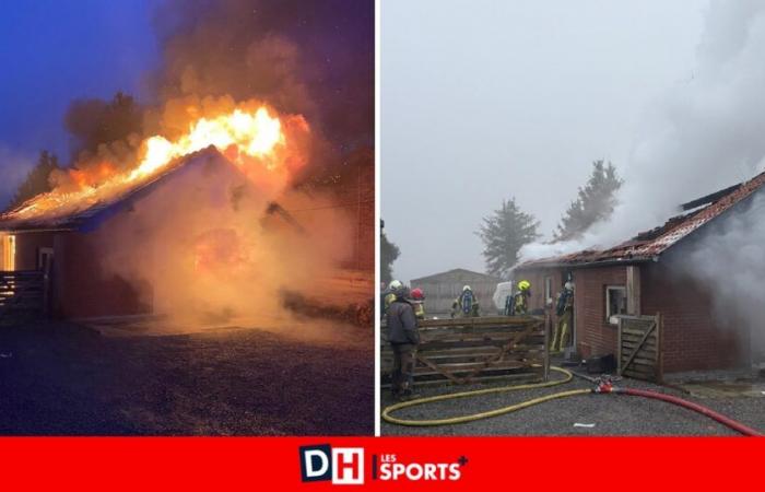 une villa entièrement détruite par un incendie, le couple et leur enfant seront relogés