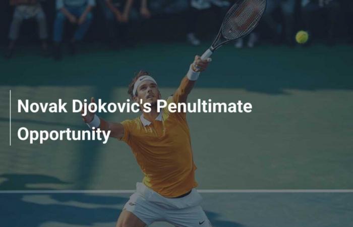 Avant-dernière occasion pour Novak Djokovic