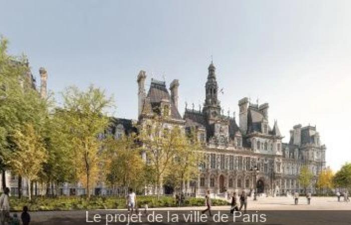 Le parvis de l’Hôtel de Ville de Paris se transforme en forêt urbaine, premiers arbres plantés !