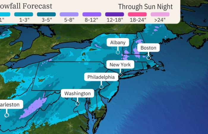 La neige du nord-est aura un impact sur des millions de personnes ce week-end