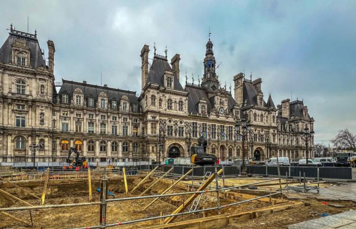 Le parvis de l’Hôtel de Ville de Paris se transforme en forêt urbaine, premiers arbres plantés !