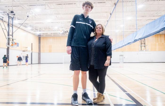 Jérémy Gohier, 7 pieds 3 pouces à 14 ans