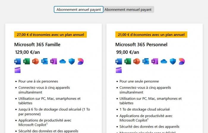 Microsoft augmente le prix de ses offres 365 Personal et Family au nom de l’IA